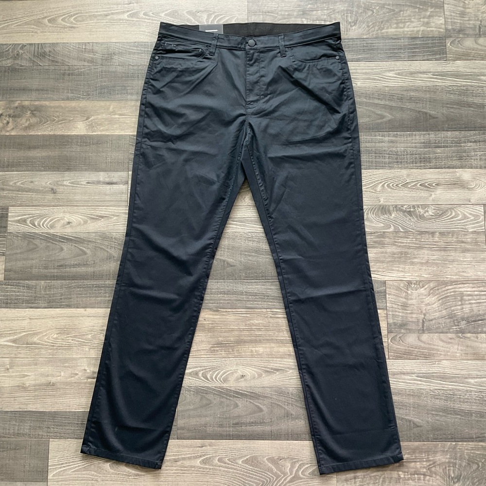 36X34 NWT Weatherproof Travel Pants Men Black Chino Straight Leg Stretch WRP415J